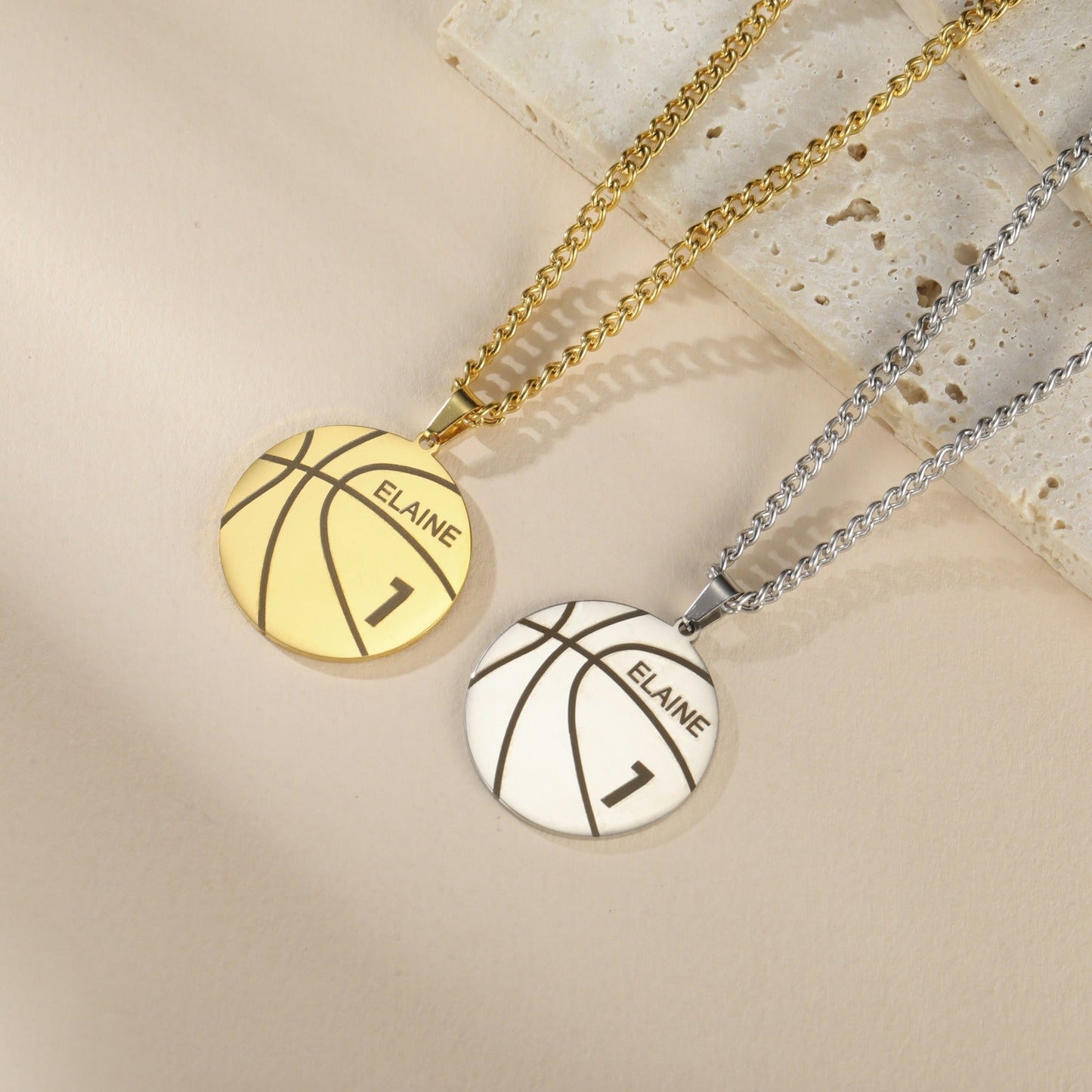 Basketball Necklace Personalized, Custom Basketball Necklace