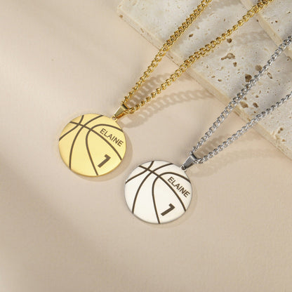 Basketball Necklace Personalized, Custom Basketball Necklace