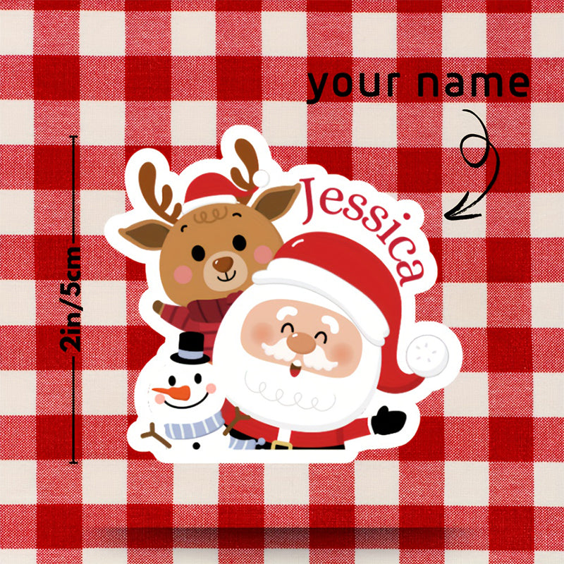 Custom Christmas Gift Stickers - Personalized Name Labels