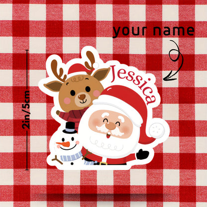 Custom Christmas Gift Stickers - Personalized Name Labels