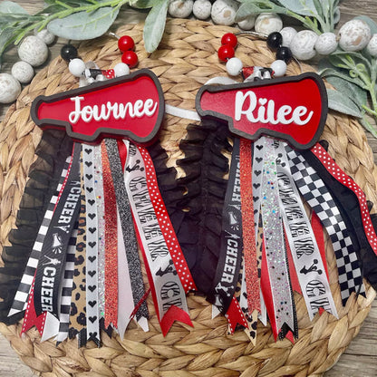 Cheer bogg bag tag, Cheerleader Tassel Charm Sport Duffle bag