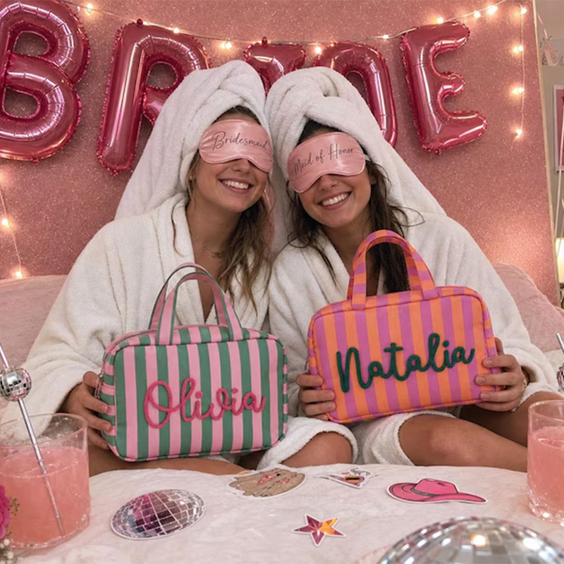 Custom Expandable Foldable Toiletry Bag, Personalized Hanging Travel Makeup Bag with Hook