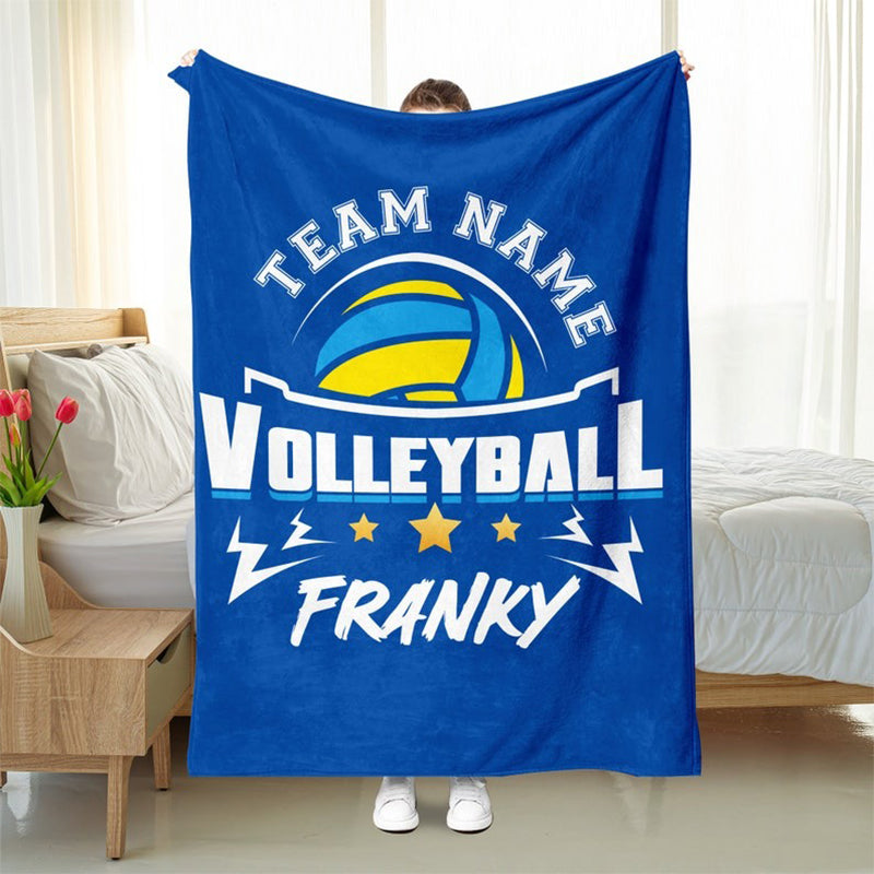 Personalized Volleyball Team Blanket - Custom Name & Team