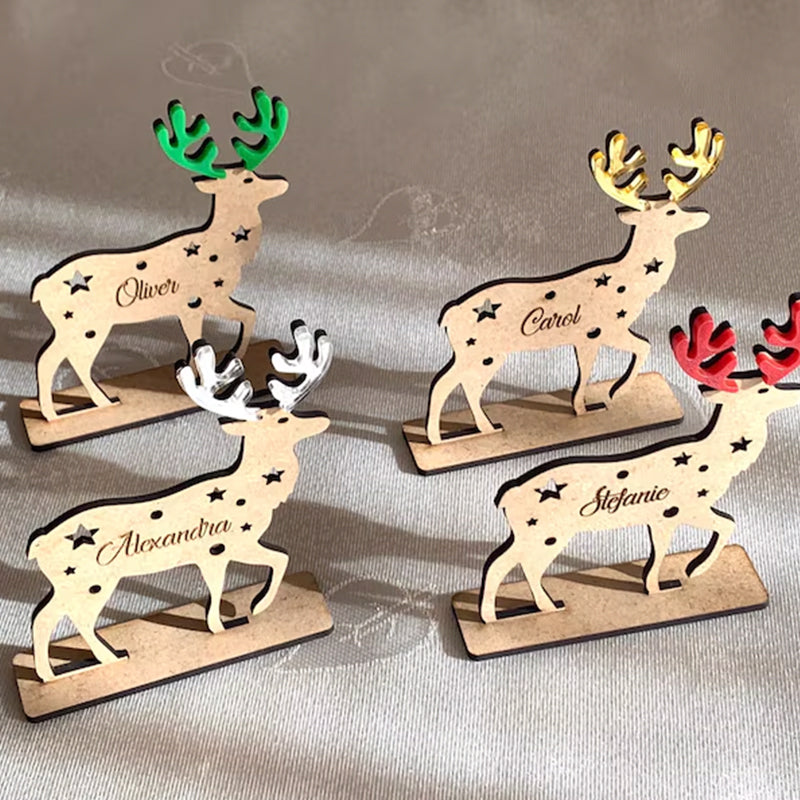 Personalized Reindeer Place Name Settings
