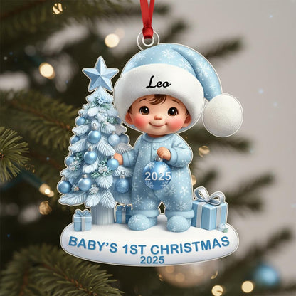 Baby's First Christmas Ornament, Personalized Newborn Christmas Ornament,
