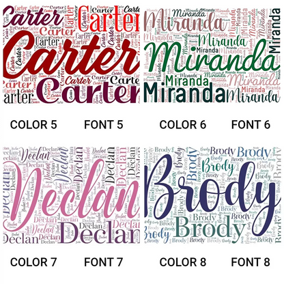 Personalized Soft Flannel Name Family Blanket