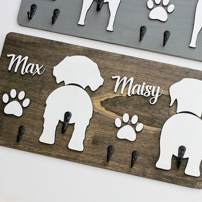 Personalized Dog Leash Holder, Dog Butt Leash Holder for Wall, Gift for Dogs, Engagement Gift Dog