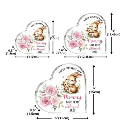 Personalized Happy 1st Mother's Day Cute Animal Heart