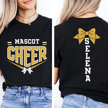 Personalized Cheer Mascot T-Shirt, Team Name Cheer Squad Shirts