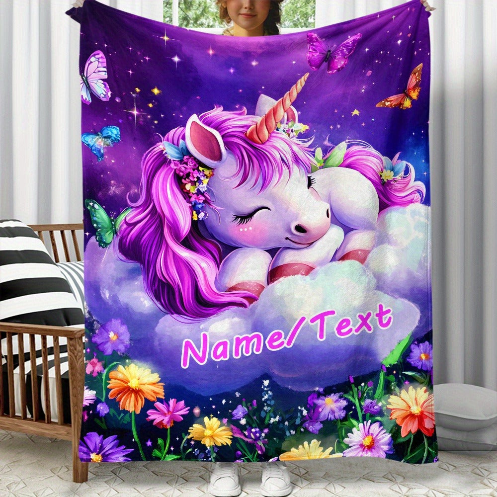 Custom Name/Text Blankets  Magical Bedspread with -Tear Flannel, Large Bedding