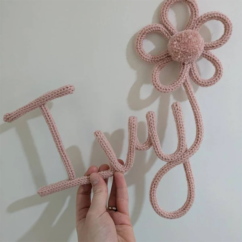 Personalized Knitted Wire Name Sign