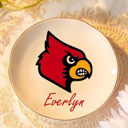 University custom trinket ring dish dorm decor graduation University jewelry