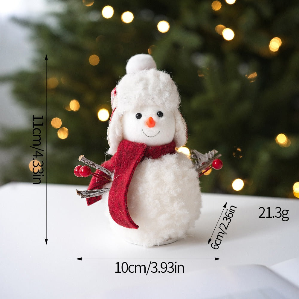 Cute Plush Christmas Snowman Doll Ornaments