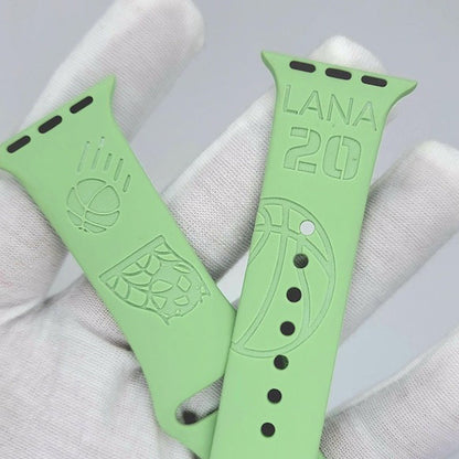 Personalized BasketBall Fan Watch Band compatible with Apple iWatch Band Silicone