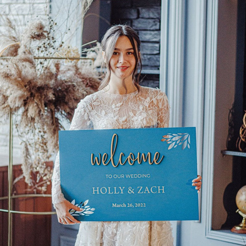 Welcome Wedding Sign - Bridal Shower Welcome Sign - Welcome Sign Wedding Modern