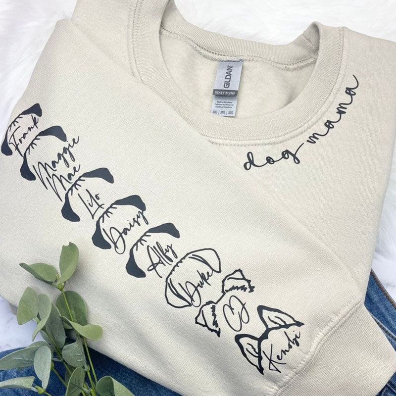 Dog Sweatshirt with Dog Ear and Name on sleeve