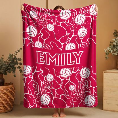 Personalized Volleyball Team Blanket:Custom Team