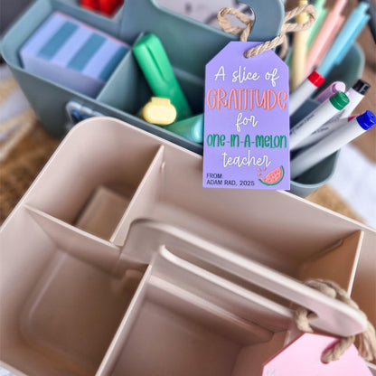 Personalised Teacher Fuel Caddy, Custom Desk Organiser