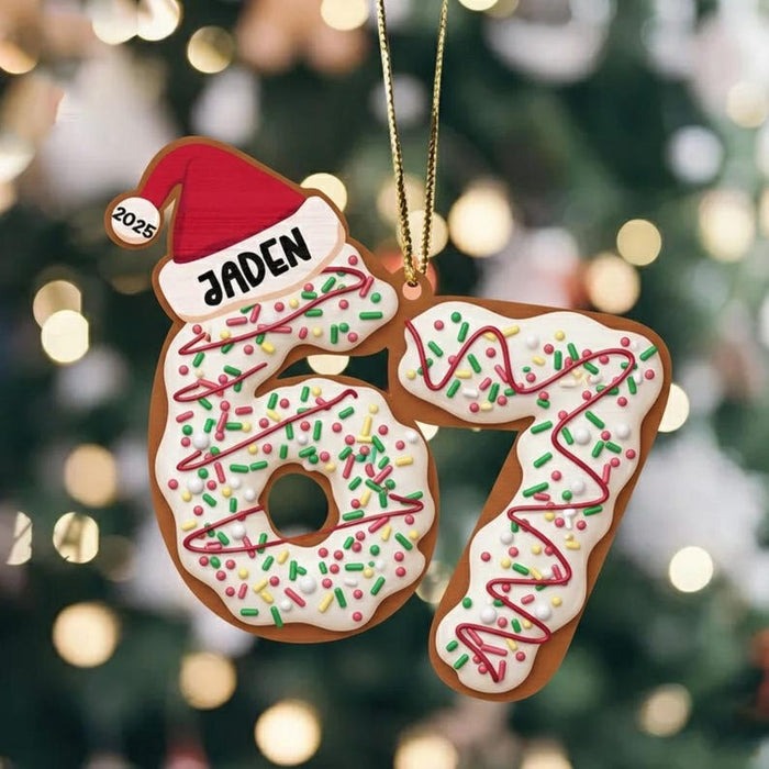 Custom Six Seven Ornament, Teen Slang Ornament, Funny Teenager Ornament