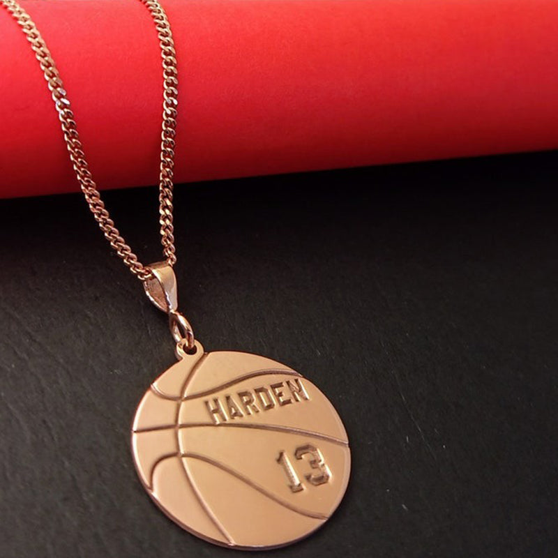 Basketball Necklace Personalized, Custom Basketball Necklace