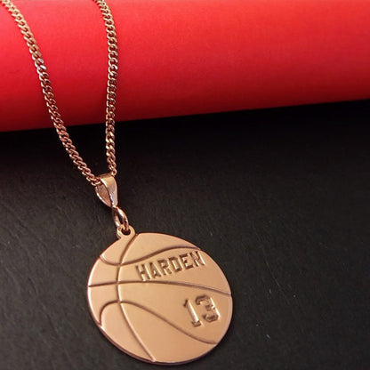 Basketball Necklace Personalized, Custom Basketball Necklace