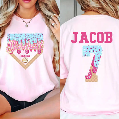 Personalized Baseball Drip Mama Shirt, Custom baseball jersey