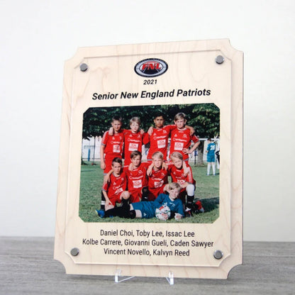 Custom Sports Plaque | Team Photo Plaque | Sponsor Thank You Plaque