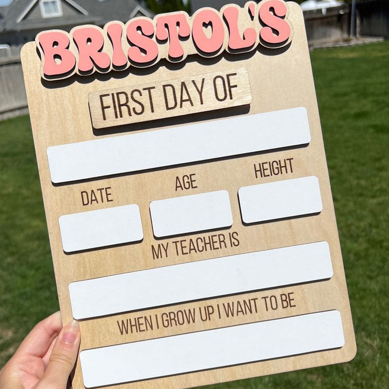 First & Last Day Of School Sign, Back To School Photo Prop
