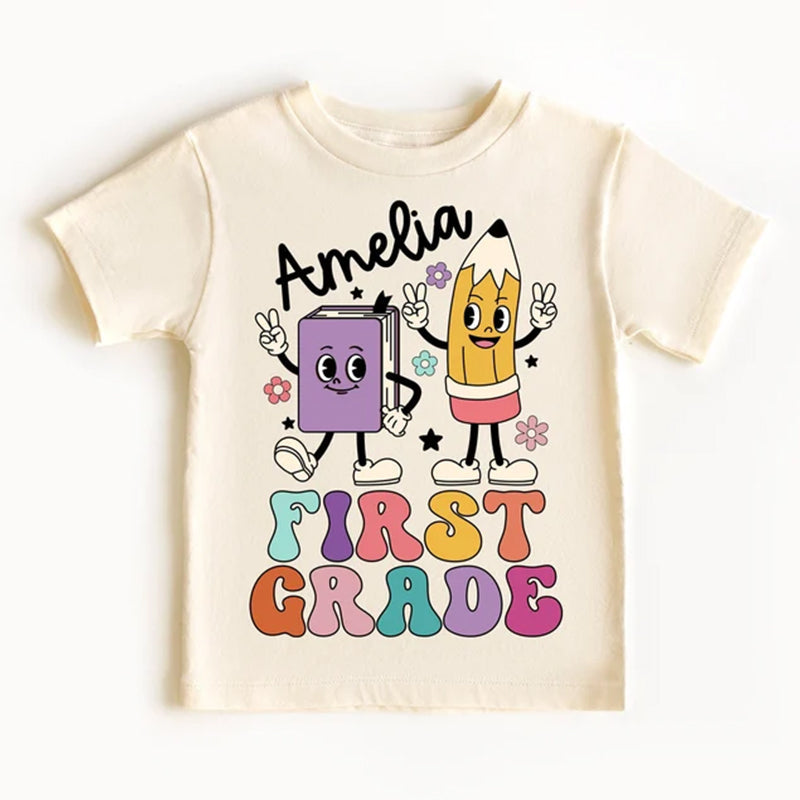 Personalized Kindergarten Shirt, Personalized Back to School Shirt Personalized First Grade Shirt