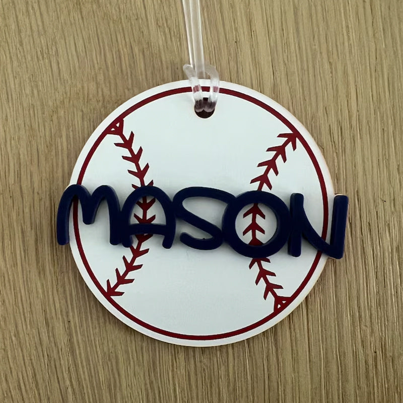 Personalized Name Tag Personalized Baseball Swimming Lacrosse Volleyball Hockey Soccer Dance Cheer Pom Tennis Football Hockey Track Pickleball Basketball Bag Tag