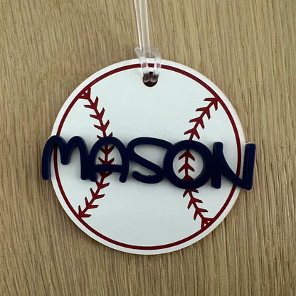 Personalized Name Tag Personalized Baseball Swimming Lacrosse Volleyball Hockey Soccer Dance Cheer Pom Tennis Football Hockey Track Pickleball Basketball Bag Tag