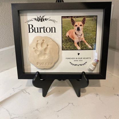 Pet Memorial Paw Print Holder Shadow Box