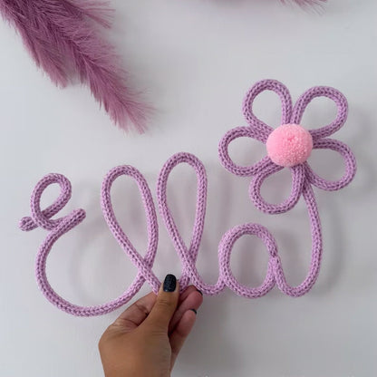 Personalized Knitted Wire Name Sign