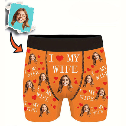 Customized Boxers with Images, Personalized Face Photo Boxers