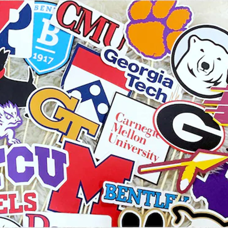 Custom University Centerpiece Sticks- Colors & Logo Graduation Gift
