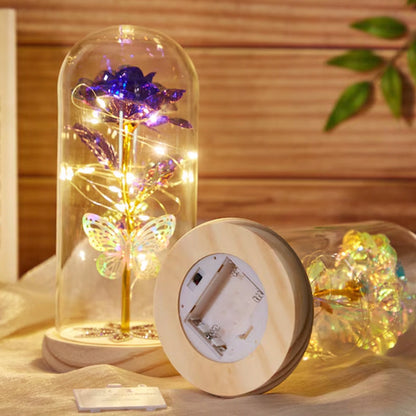 Galaxy Rose Flower Gifts,Personalized Galaxy Rose Night Light