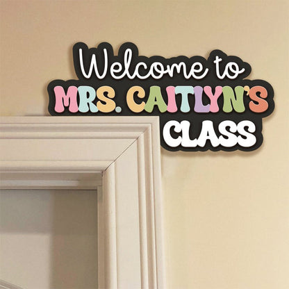 Personalized Teacher Name Doorframe Corner Sign