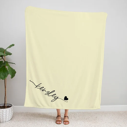 Custom Blanket with Name, Personalized Blanket
