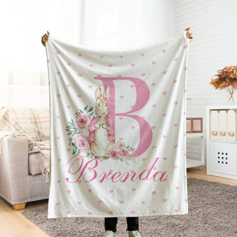 Custom Baby's First Easter Name Blanket