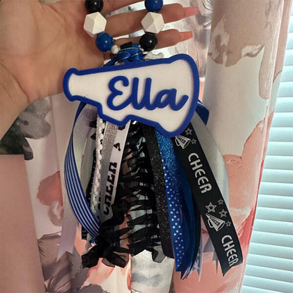 Cheer bogg bag tag, Cheerleader Tassel Charm Sport Duffle bag