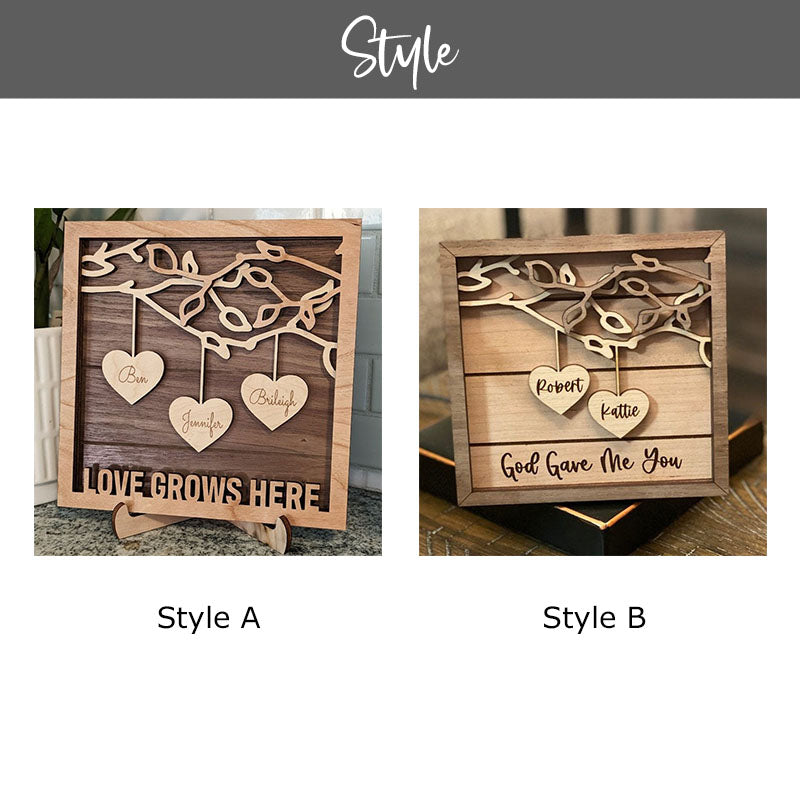 Personalized Wooden Sign Couples Custom Wood Sign Personalized Wooden Family Tree Sign