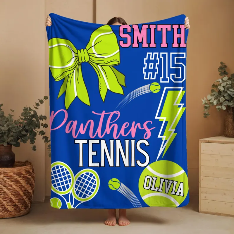 Personalized Sport Blanket: Custom Team Name & Number