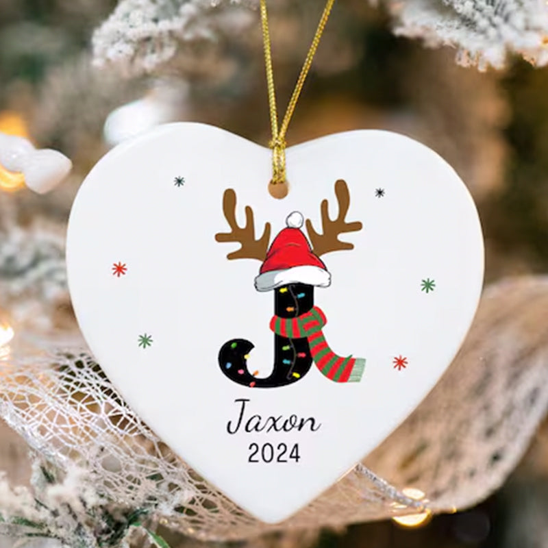 Letter Name Ornament - 2025 Family Ornament - Custom Initial Ornament