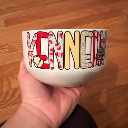Personalized Popcorn Bowl | Custom Family Snack Bow