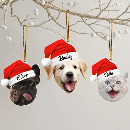 Customizable Pet Photo Christmas Ornament
