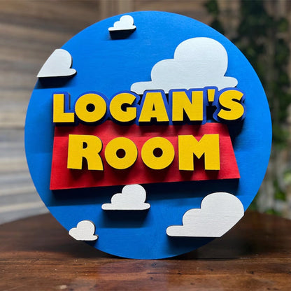 Handcrafted Customizable Toy Story Sign for Kid's Room
