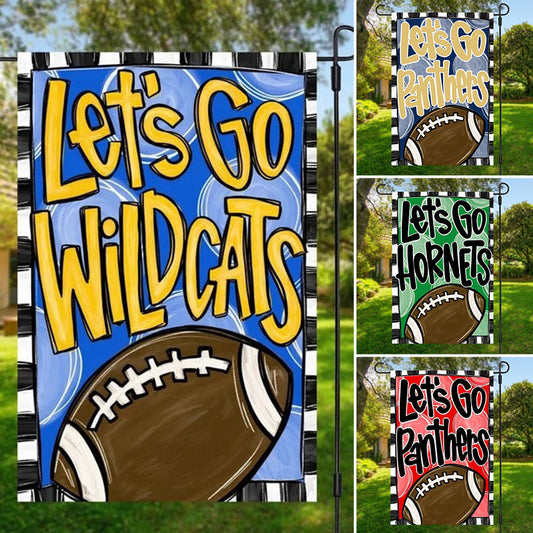 Personalized Fall Yard Deco Team Football Garden Flag