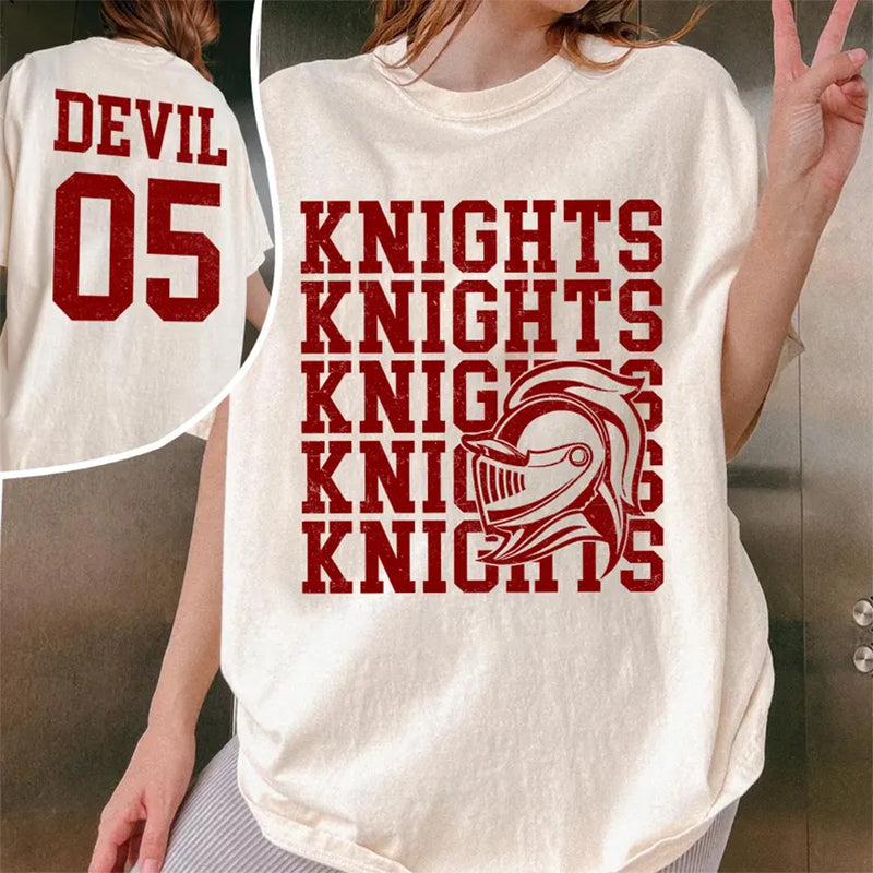 Custom Mascot Retro Team Shirt, Cheer Team Matching Shirt