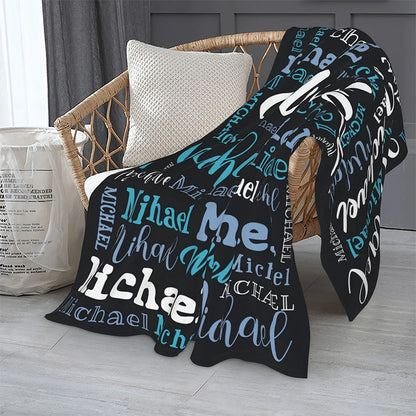 Soft Polyester Personalized Name Blanket