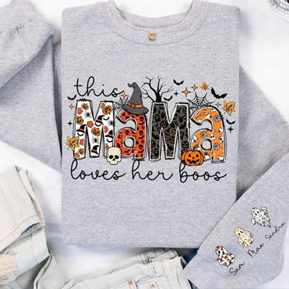 Custom Halloween Mama Sweatshirt, This Mama Loves Her Boos Sweatshirt